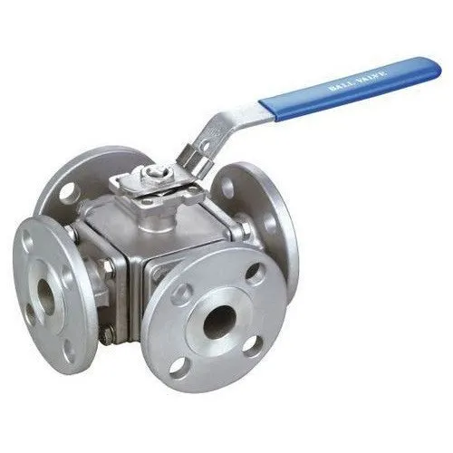 Double Ferrule Tube Ends Four Way Ball Valves